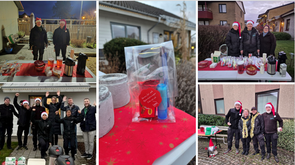 Bilder på KKB-medarbetare under Julfika